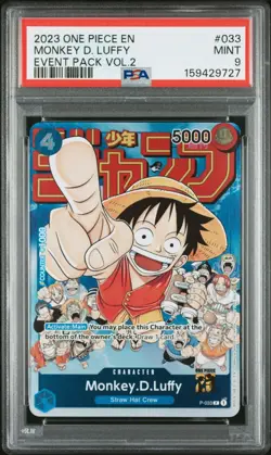2023 ONE PIECE PROMOS EVENT PACK VOL.2 #033 MONKEY D. LUFFY PSA 9 - Image 1