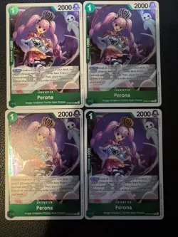 OP09-034 Perona Rare Emperors of The New World x4 Playset One Piece TCG Green - Image 1