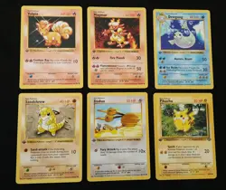 1st Edition Base Set Shadowless Lot Of 6 Pokemon 1999 WOTC - Image 1
