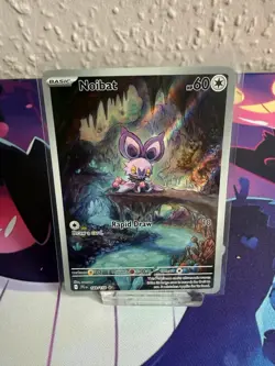 Pokemon TCG Noibat Illustration Rare Card 169/159 Journey Together Pack - Image 1
