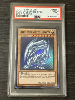 Yugioh Blue-Eyes White Dragon DPKB - EN001 Super Rare Unlimited PSA 9 7147 - Image 1