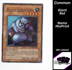 DB1-EN045 - Giant Rat - Wrong Name Misprint - Light Play YuGiOh Card - Image 1