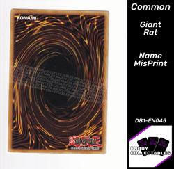 DB1-EN045 - Giant Rat - Wrong Name Misprint - Light Play YuGiOh Card - Image 2