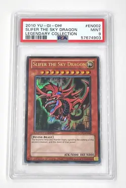 YuGiOh Slifer the Sky Dragon LC01-EN002 Legendary Collection PSA 9 - Image 1