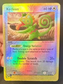 Kecleon 18/100 2003 EX Sandstorm Pokemon Card TCG e-Series Reverse Holo Rare Mp - Image 2