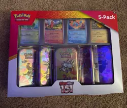 Pokemon TCG Scarlet and Violet 151 Mini Tins 5 Pack NEW SEALED - Image 1