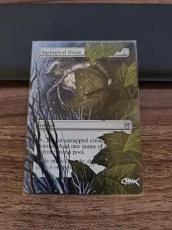 MTG Magic 1x ALTERED Springleaf Drum (Born of the Gods) x1 - Image 1
