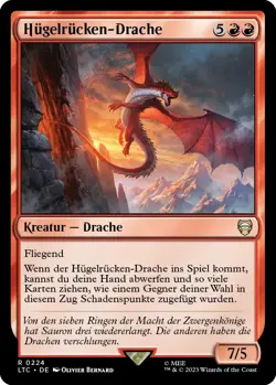 MTG Magic the Gathering Der Herr der Ringe Hugelrucken-Drache 224 rare de - Image 1