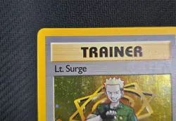 Lt. Surge 17/132 Gym Heroes Holo 1st Edition Pokemon TCG LP - Image 3