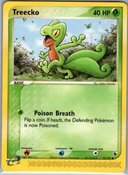 Treecko - 75/109 Non Holo Ruby and Sapphire - Pokemon Card - NM - Image 1