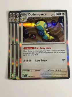 Pokemon TCG Temporal Forces 4x Playset Holographic Dudunsparce 129/162 - Image 1