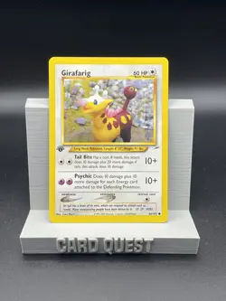 Pokemon TCG Girafarig 66/105 Neo Destiny 1st Edition Common NM Yuka Morii Art - Image 1