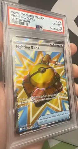 Pokemon TCG Mega Evolutions Fighting Gong 168/132 Ultra Rare Full Art PSA 10 Gem - Image 1