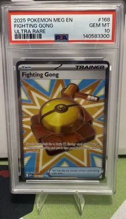 Pokemon TCG Mega Evolutions Fighting Gong 168/132 Ultra Rare Full Art PSA 10 Gem - Image 2