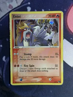 Entei 1/17 Pop Series 2 Pokemon Card Holo Foil Rare Ex Era 2006 HP - Image 2