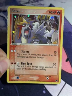 Entei 1/17 Pop Series 2 Pokemon Card Holo Foil Rare Ex Era 2006 HP - Image 3
