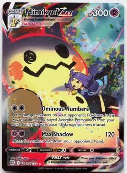 Mimikyu VMAX TG17/TG30 Holo VMAX Rare Brilliant Stars Trainer Gallery Pokemon NM - Image 1