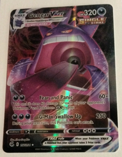Pokemon TCG Gengar VMAX 157/264 Fusion Strike Single Strike Ultra Rare Holo Eng - Image 1