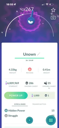 Pokemon Go Shiny Unown ! - Image 1