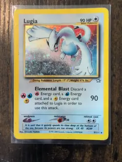 Lugia Holo Neo Genesis Unlimited 9/111 Vintage Pokemon TCG - Image 1