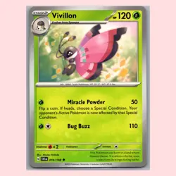 Pokemon - Vivillon - 010/198 - Scarlet and Violet - Base Set - Image 1