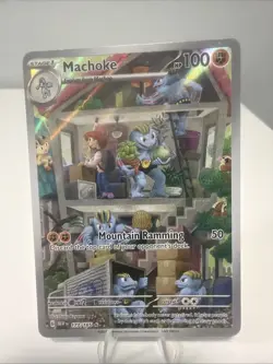 Pokemon Machoke 177/165 Scarlet & Violet 151 Illustration Rare - Image 1