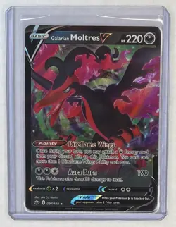 2021 Pokemon Sword & Shield Chilling Reign Galarian Moltres V Ultra Rare - Image 1