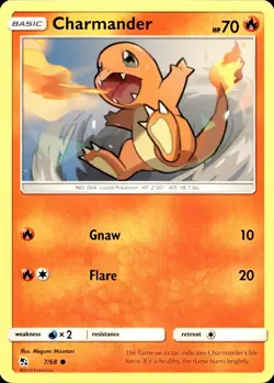 CHARMANDER 7/68 Pokemon Card Hidden Fates Near Mint - Image 1