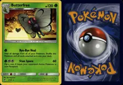 BUTTERFREE 3/147 Pokemon Card Burning Shadows Near Mint - Image 3
