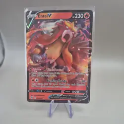 Pokemon Entei v Holo Ultra Rare TCG Card Brilliant Stars 022/172 - Image 1