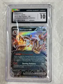 2025 Pokemon Charizard EX Promo Special Collection 196 CGC 10 Free Shipping - Image 1