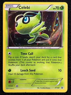 Celebi XY187 Holo XY Promo Pokemon Promo LP - Image 2