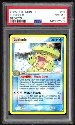 Pokemon Cards - PSA 8 Ludicolo 19/107 - Ex Deoxys - NM-MT - PSA8 - Image 1