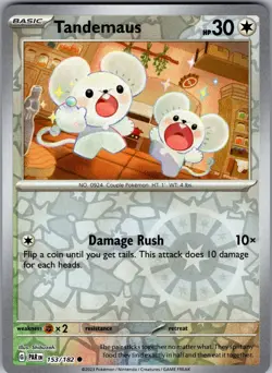 Tandemaus 153/182 Common Paradox Rift Pokemon Reverse Holo Near Mint - Image 1