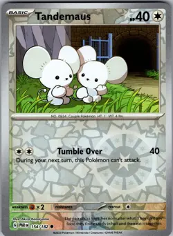 Tandemaus 154/182 Common Paradox Rift Pokemon Reverse Holo Near Mint - Image 1