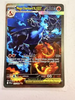 MEGA CHARIZARD X EX 125/094 SIR PHANTASMAL FLAMES POKEMON NEAR MINT - Image 3