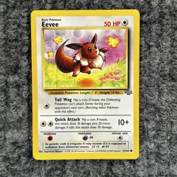 Vintage Pokemon TCG Jungle Eevee 51/64 Common MP Card Regular - Image 1