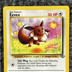 Vintage Pokemon TCG Jungle Eevee 51/64 Common MP Card Regular - Image 3