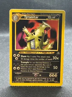 POKEMON VINTAGE NEO DISCOVERY TYRANITAR #31/75 NON-HOLO RARE UNLIMITD MP - Image 1