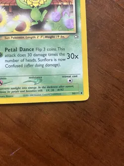 Pokemon TCG Sunflora 50/111 1st Edition Neo Genesis Regular LP - Image 5