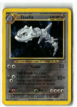 2000 Steelix ⭐ 15/111 Unlimited Holo Rare Neo Genesis Pokemon HP - Image 1