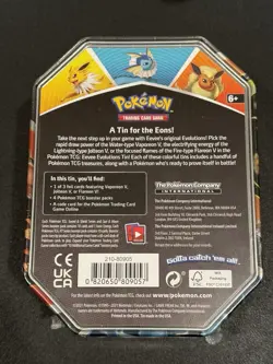 Pokemon TCG: Eevee Evolutions Tin - Jolteon V New Factory Sealed - Image 2