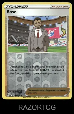 ROSE 168/189 UC DARKNESS ABLAZE POKEMON REVERSE HOLO LP - Image 1