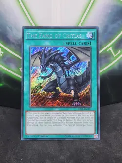 Yugioh The Fang of Critias DRL2-EN006 Secret Rare 1st Edition NM - Image 1