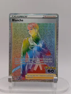 Pokemon Blanche 082/078 Rainbow Secret Rare Pokemon GO Full Art Holo NM ENGLISH - Image 1