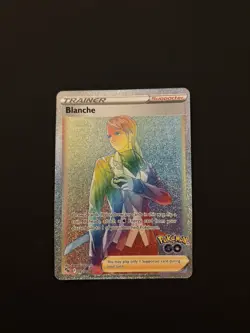 Pokemon TCG Blanche Holo Card Rainbow Secret Rare 082/078 Pokemon Go - Image 1