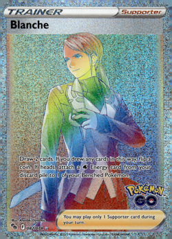 Blanche (Secret) Holo Secret Rare Pokemon GO 082/078 NM - Image 1