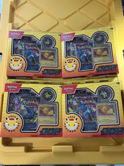 Qty 4 Pokemon Day 30th Anniversary Cosmos Pikachu Box Lot Booster Bundle Sealed - Image 1