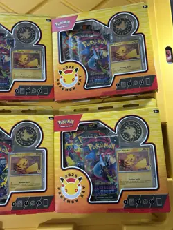 Qty 4 Pokemon Day 30th Anniversary Cosmos Pikachu Box Lot Booster Bundle Sealed - Image 3