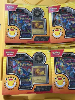 Qty 4 Pokemon Day 30th Anniversary Cosmos Pikachu Box Lot Booster Bundle Sealed - Image 2